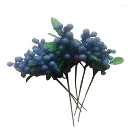 Party Decoration 1 Pc Artificial Blueberry Fruit Flower Bud Fake Plants Decorative Wreath Berry For Wedding Home