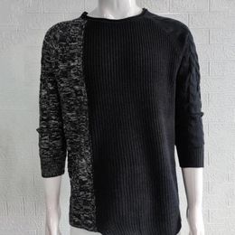 Men's Sweaters Sweater Long Sleeves Knitting Thermal Colour Block Men Autumn Winter For Home