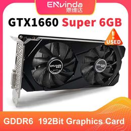 Used Envinda Gtx1660Super 6GB 192Bit Gaming Graphics Card Nvidia GTX 1660 Super 6GB Video Card Gpu Desktop Gaming Fast Shipping