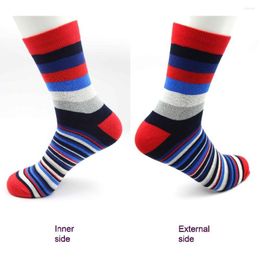 Men's Socks Gifts For Men Funny Hip Hop Style Striped Pattern Cotton Compression Stocks Winter Animal Casual Happy Red Mouth