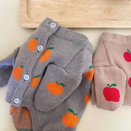 Dog Apparel Pet Clothes Autumn Winter Medium Small Knitted Sweater Warm Wool Kitten Cute Pattern Puppy Sweet Cardigan Chihuahua Poodle
