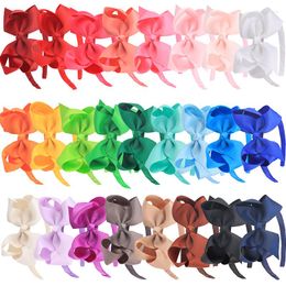 Hair Accessories 25 Pieces Girls Bows Headbands For Kids 4.5 Inch Ribbon Big Hairbow Knot Toddler Hairband Baby Headwear