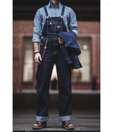 Men's Jeans For Men Men/Women 2023 Retro Primary Denim Amekaji Work Suspenders American Vintage Homme Original