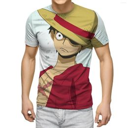 Men's T Shirts Anime One-piece T-shirt Male MonkeyD. Luffy Children's Clothing Cartoon Clothes Quick-drying Shirt