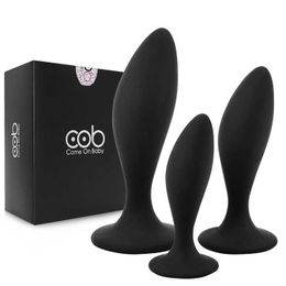 Beauty Items 3pcs Anal Plugs Buttplug Training Set Silicone Suction Anus sexy Toys For Women Men Male Prostate Massager Butt Plug Gay Bdsm Toy