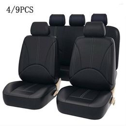 Chair Covers Auto Car SUV Seat Full Set Front & Rear Back Headrest Protector Case 9pcs 4pcs