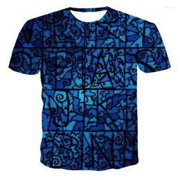 Men's T Shirts 2023 Summer 3DT Casual 3d Printing Irregular Personality Pattern Short-sleeved Streetwear