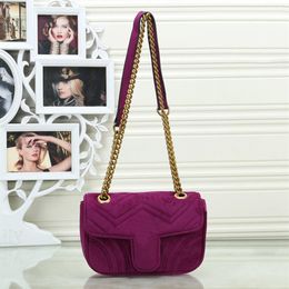 Luxury Suede Bags Women Cross Body Designers handbag Shoulder Classic Genuine Leather Heart Style Gold Chain Tote Messenger Handba2551