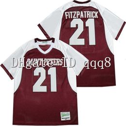 qqq8 Top Quality 1 HHIGH SCHOOL SAINT PETERS 21 MINKAH FITZPATRICK Jersey Red 100% Stitching American Football Jersey Size S-XXXL