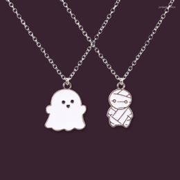 Pendant Necklaces Cute Cartoon Ghost Friendship Couple For Korean Fashion Female Men Friend Lovely Mummy Jewellery