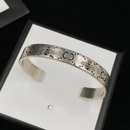 Дизайнерский браслет мужчина женщина металлический браслет g Bracciale браслеты манжета -браслеты винтажные роскошные ювелирные украшения хип -хоп с коробкой