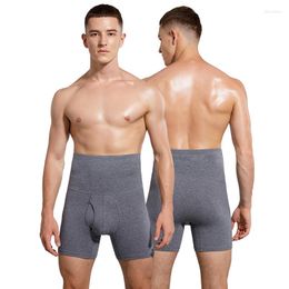 Underpants Men's Underwear Cotton Belt Anti-Curling Bottoming Boxer Shorts Warm Sports Waist Sexy High