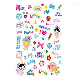 Wall Stickers 5Pcs Sticker Children Diy Creative For Laptop Luggage Refrigerator Door Decor Waterproof Toy