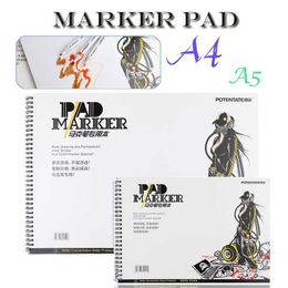 Outdoor portable 32 Sheets Marker Book Student Colouring Design Notebook Set for Sketch Cute Draw book School Pad Supplies