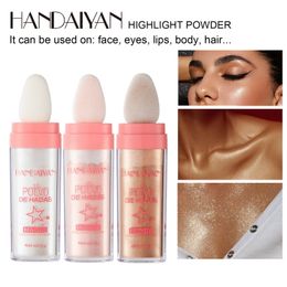 Handaiyan Highlight flapping Loose Powder Blush Highlighter Marker Brightens the Whole Body Shimmer Natural Makeup Polvo De Hadas