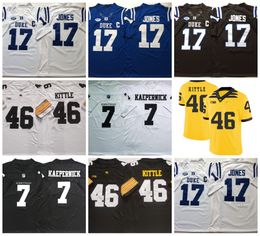 Football Jerseys DANIEL JONES Football Jerseys Stitched #46 George Kittle Iowa Hawkeyes #7 Colin Kaepernick IM WITH KAP Jersey