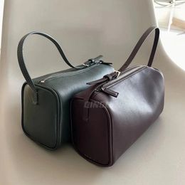 Evening Bags Italian Design Ladies Mini Tote Hand Bag Sheepskin Leather Vintage Simple Pencil Chic Girls Daily Purses Clutch