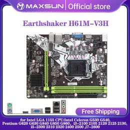 MAXSUN Motherboard H61M-V3H For Intel LGA 1155 i3 2100 2105 i5 2300 2310 2400 2500 i7 2600 DDR3 SATAII Motherboards Full New