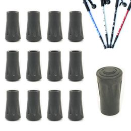 Trekking Poles 6/12Pcs Pole Nordic Walking Stick Cane Climb Replacement Alpenstock Outdoor Camp Hiking Protector Cap Tip Rubber