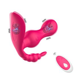 Beauty Items 3 in 1 Wireless G Spot Remote Control Vibrator for Women Anal Clitoris Stimulator Wearable Panties Dildo sexy Toys For Adults