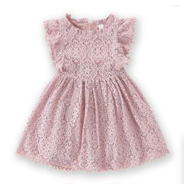 Girl Dresses Baby Birthday Dress Hollow Lace Flower Infant Toddler Princess Little Casual Beach Clothes 0 1 2 4 6 Years