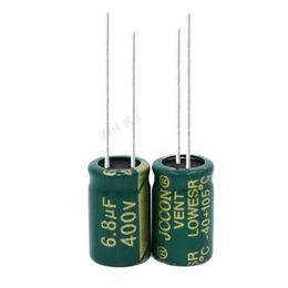 10PCS Higt quality 400V6.8UF 10 by 13 6.8UF 400V 10 by 13MM Electrolytic capacitor