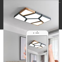 Ceiling Lights Multicolor Puzzle Office Led Fixture Light Rectangle Commercial Wood Bedroom Study Lamps Parlor El Surface Lighting