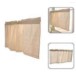 Curtain Cotton Flax Convenient Fine Crafted Panels Reusable Half Sun Protection For Office
