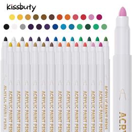 21/25 Colour Acrylic Marker Pens Paint Pen for Canvas Glass Rock Wood Ceramic Shoes Mugs Craft Supplies Adults Kids