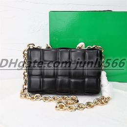 HigQuality Hand woven leather Cross Body bag chain totes Luxury designer Multi color selection Women's Handbags Shoulder bag cassette Crossbody purses
