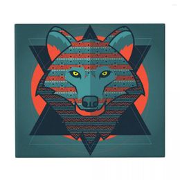 Table Mats Dish Drying Mat For Kitchen Drainer Stylized Wolf Microfiber Cushion Pad Dinnerware