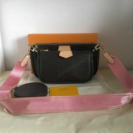 Genuine Leather Women messenger bag Fashion designers bags men womens Shoulder Lady Totes purse 3pcs handbag crossbody backpack wallet case