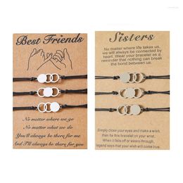 Link Bracelets Black String Of Fate Bracelet Adjustable Good Luck Protection Gift For Women Men Boys Girls Friendship Jewellery