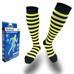 Men's Socks YSHENG Professinal Compression For Student Breathable Travel Activities Fit Nurses Shin Splints Flight Men Sock