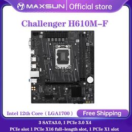 MAXSUN Motherboard Challenger H610M-F SATA 3.0 M.2 Support Intel 12th 12100 12400 Generation Core LGA1700 Dual channel DDR4