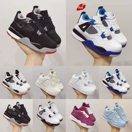 2023 OG Children Basketball Shoes 4 men boy girl 4s Purple sneakers Fire Red black cat sports Motosports trainers size eur 22-37