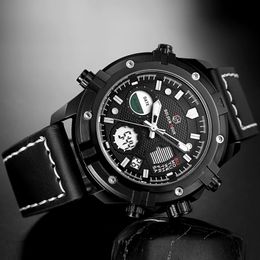 Top Luxury Brand GOLDENHOUR Military Back Light Men Watch Relogio Hombre Automatic Chronograph Sport Man Watch Relogio Masculino223V