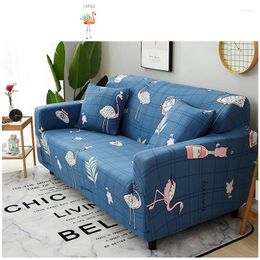 Chair Covers Flamingo Printing Elastic Spandex All-inclusive Slipcovers Corner Sofa Cover Sectional Stretch Protective Couch