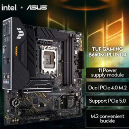 ASUS NEW TUF GAMING B660M-PLUS D4 Computer Motherboard Support CPU 12700/12400FIntel B660/LGA 1700