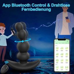 Beauty Items App Anal Vibrators Male Prostate Massager Plug Vibrator 360 Rotation Dildo sexy Toys For Men Stimulator