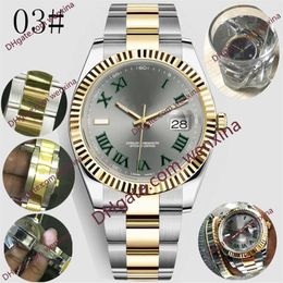 17 high quality mens automatic mechanical watches 41mm Green Roman Numerals Dial full stainless steel Swim wristwatches super lumi290u