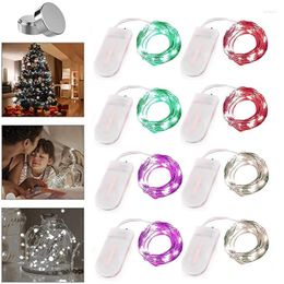 Strings 50/40 LEDS String Lights Silver Wire Lighting Christmas Fairy Xmas Year Party Home Decor