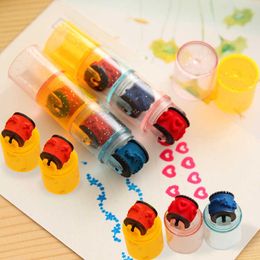 3 Pieces Colourful Ink Pad Stamp Stamps Preschool Fun Learning Cartoon DIY Roller Drawing Tools Kids Educational Toys