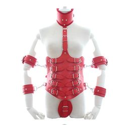 Sex sm Bondage Toys Passion adult handcuffs leather Armour clothes Queen suit alternative sex tools