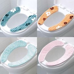 Toilet Seat Covers Plush Winter Mat Universal Ring Soft Warm Adhesive Pad Cushion Cover Mats Bathroom Closestool Lid Accessories