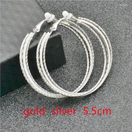 Backs Earrings Ladies Clip On Ear Without Piercing Non Pierced Gold Silver Plating Fashion Jewelry Trend Fine Girl For Women