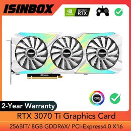 ISINBOX RTX 3070 Ti Graphics Card 8Gb GDDR6X 256Bit Gaming Video Card For NVIDIA GeForce RTX 3070Ti 8 Gb 3 DP HD PCIE4.0 X16 GPU