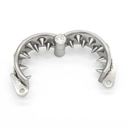 Beauty Items CHASTE BIRD Male Stainless Steel Metal 2 Rows Teeth Penis Ring Cock Lock Pendant Scrotum Testicle Chastity sexy Toy BDSM A091