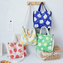 Evening Bags Cute Cartoon Mini Handbag Fashion Korean Style Small Shopping Bag For Girl Fresh Reusable Women Canvas Storage Tote B415