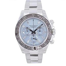 Mens Watch Iced Blue Dial Ceramic Bezel Sapphire Crystal Automatic Mechanical Movement 316L Steel all Dials Work Male Wristwatches300H